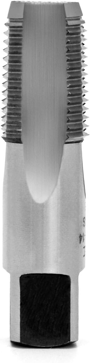 QWORK 1/2" - 14 NPT Pipe Tap, Carbon Steel for Clean and Re-thread Damaged Pipe Threads