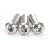 3/8-16 x 3-3/4'' Pan Head Hex Socket Cap Screws: 6 Pack 304 Stainless Steel Bolts, Hex Drive, Bright Finish