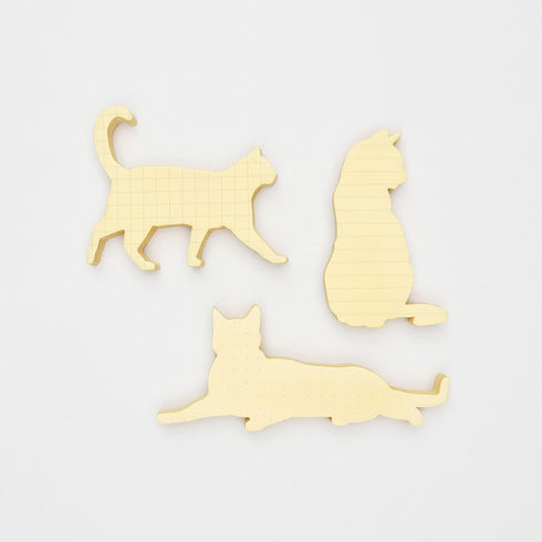 Cat Sticky Notes | Includes 3 Separate Designs | Cat Shaped Sticky Note Pads | Novelty Paper Sticky Pads | Office Supplies | Note Paper