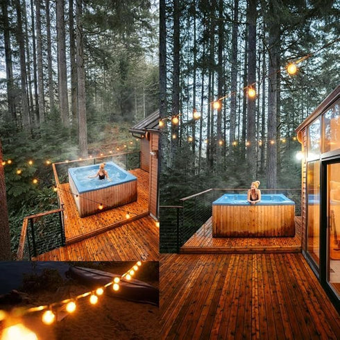40ft G40 Bulbs(14+1 Bulbs), Outdoor String Lights LED Hanging Globe Patio Lights with Shatterproof Spring Easter Gifts