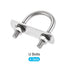 METALLIXITY U Bolts, 4 Sets (M8x35x60mm), Round 304 Stainless Steel U Bolt with Accessories for Construction, Pipe