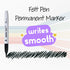 A-Trend Deals 10 Pack Black Permanent Felt Waterproof Markers, Fine Point, Fade Resistant, Writes on Plastic, Metal