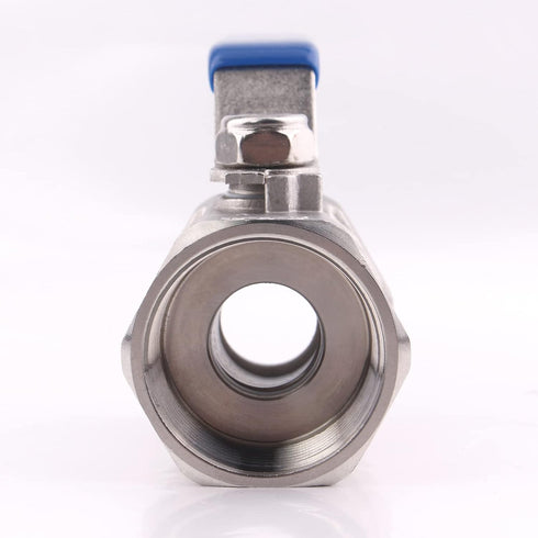 1PC Ball Valve Stainless Steel, 1 1/4" NPT Female Standard Port, 1-Piece Type for Water, Oil, and Gas