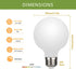 6 Pack G25(G80) Globe LED Light Bulbs, 5W Dimmable 40 Watt Equivalent LED Edison Bulbs, Neutral White 4000K, 500LM, E26 Base, Milky LED Filament Bulbs for Vanity Makeup Mirror by MEILUX