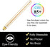 T300/T10 Long Tubular Light Bulb, 40 Watt Equivalent, E26 Base, Amber Vintage Edison Bulb, 4W Dimmable, 2 Pack