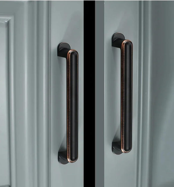Aoleegatt Black Zinc Alloy Bedside Table Handle, Minimalist Cabinet Pulls for Furniture Hardware,