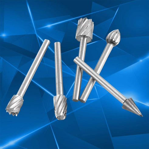 Rotary Files Woodworking Carving Tool Set, 10pcs Tungsten Carbide Burrs with 1/8inch Shank