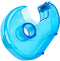 Small Portable Tape Dispenser, Transparent Refillable Hand Dispenser for Adhesive Tape Office Home (Random Color)