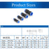4mm/6mm/8mm/10mm Quick Fitting Set, Push to Connect Pipe Tube Straight Fittings, Pneumatic Air Line Connector 40Pcs