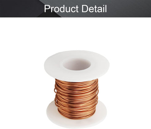 Fielect 20 AWG Magnet Wire 0.8mm/0.0314" Dia Enameled Copper Wire Winding Coil 49.2Ft Length