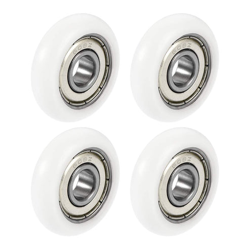 uxcell Ball Bearing Guide Pulley Roller Round Wheel - 8x30x8.5mm Double Metal Shielded (GCr15) Chrome Steel Bearings,
