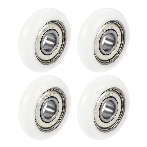 uxcell Ball Bearing Guide Pulley Roller Round Wheel - 8x30x8.5mm Double Metal Shielded (GCr15) Chrome Steel Bearings,