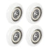 uxcell Ball Bearing Guide Pulley Roller Round Wheel - 8x30x8.5mm Double Metal Shielded (GCr15) Chrome Steel Bearings,