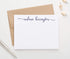 Set, Personalized Stationery for Women, Modern FLAT Note Cards with Envelopes Calligraphy Style Personalized Stationary