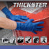 Thickster Powdered Latex Disposable Gloves, Size X-Large, Blue, 50 Pack, 14 mil Thickness, Fully Textured Grip