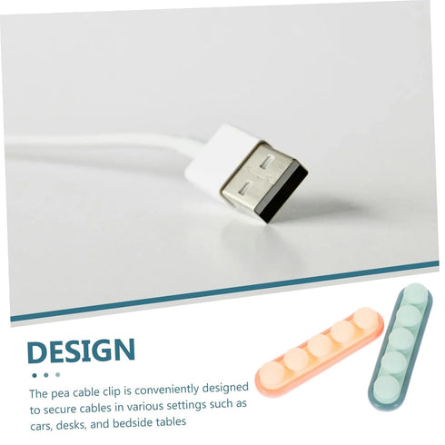 2pcs DOITOOL Pea Cable Clips Versatile Usb Cable Organizer for Desk Office Efficient Wire Management Cord Holder