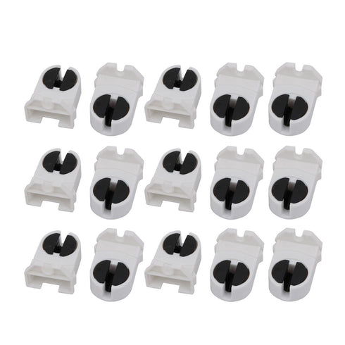 uxcell 15Pcs T5 Fluorescent Light Holder G5 Base Snap-in Tombstone Lamp Socket