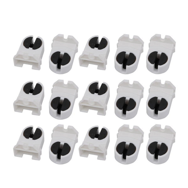 uxcell 15Pcs T5 Fluorescent Light Holder G5 Base Snap-in Tombstone Lamp Socket