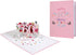 HOMANGA 60th Birthday Pop Up Card - Happy 60th Birthday Greeting Card for Her, Women, Wife, with Blank Note and Envelope