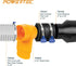 POWERTEC 70402 4" Hose to 2-1/2" Hose Cone Reducer and 2-1/2" Dust Control Flex Cuff with Adjustable Key Hose Clamps for Dust Collection on Power Tool and Vacuum by POWERTEC