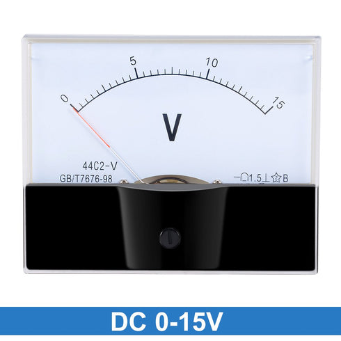 uxcell DC 0-15V Analog Panel Voltage Gauge Volt Meter 44C2 1.5% Error without Pulse
