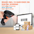 Tera Pro 1D Wireless Barcode Scanner, 3 in 1 Bluetooth & USB Wired CCD Reader, Model T5100C, Orange