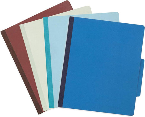 Blue Summit Supplies 12 Pressboard Classification Folders, 2 Dividers, Letter Size Office Folders, 12 Pack