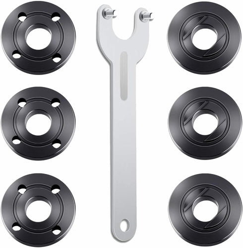 7PCS Angle Grinder Nut Wrench Kit 5/8-11 Flange Metal Lock Nut for Dewalt, Milwaukee, Makita, Bosch