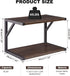 IBUYKE 2-Tier Desktop Printer Stand Holder, Multi-Purpose Desk Organizer Storage Shelf for Fax Machine, Dark Grey