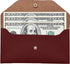 Carrotez Cash Envelopes, Reusable PU Leather Money Envelopes for Cash Gifts, 1 ea, Letter Engraving - Burgundy
