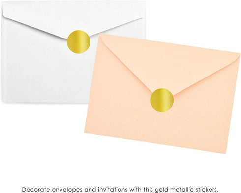 Royal Green Gold Sealing Sticker Round 3/4" inch - 600 Pack Holiday Envelope Seals