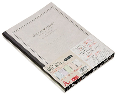 Nakabayashi Logical Classic Notebook Pack of 5 Pieces