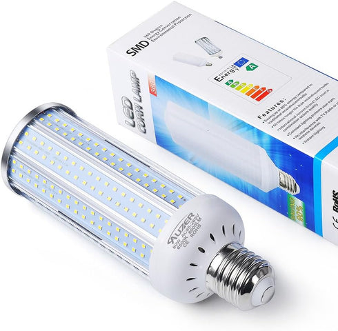 80W LED Corn Light Bulb, Large Mogul E39 Base, 8000-Lumen, 6500K Daylight Cool White, LED Corn Bulb for Large Area