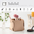 HOMIEAZICOZI 2-Pack Cork Leather Makeup Brush Holder Organizer - Stylish Desk Accessories Storage for Home Decor