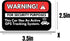 8 Pack 2 3.5 GPS Tracking System Warning Stickers for Vehicles, x in Waterproof, Weatherproof, UV Resistant GPS