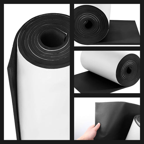 12x59x3/4 inch) Adhesive Foam Padding Roll Closed Cell Sponge Neoprene Insulation Board Foam Sheet Pad with Sticky Back