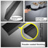Z Metnal Small Decor Shelves, Mini Floating Display Wall Shelf, Aluminum, Matt Black, 12 x 5 inch, 2 Pack