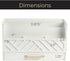 BLU MONACO White Wooden Desk Organizer with Gold Handle - Desk Organizers and Accessories for Home, Office, Classroom