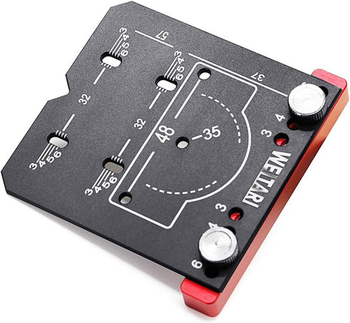 Cabinet Handle Template Tool, Adjustable Hinge Hole Finder, High Strength Aluminum Alloy Hinge Drilling Jig