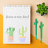 Whaline 12 Pieces Cactus Gel Ink Pens, Cactus Sticky Notes, Neutral Plant Writing Pens, Succulent Note Pad for Home