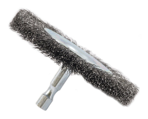 Forney 72736 Wire Wheel Brush, Fine Crimped with 1/4-Inch Hex Shank, 3-Inch-by-.008-Inch