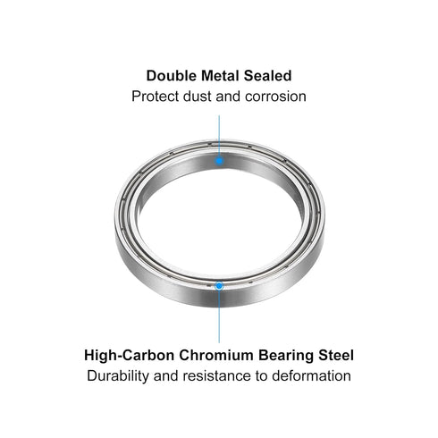 uxcell 6705ZZ Deep-Groove Ball Bearings for Hard Drive, 1" x 1.3" x 1.6" with Carbon Fiber Gloves, 10Pcs