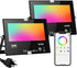 LED Flood Lights RGB Color Changing 300W Equivalent Outdoor, 30W Bluetooth Smart
