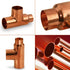 Everflow Supplies CCRT1002 Reducing Tee Fitting, 1 X 1/2 X 1" C X C X C with Solder Cups