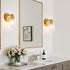(2PACK) Brushed Gold Wall Sconce, Gold Vanity Light Modernbathroom Light fixtures with Clear Glass Shade Entrance Lamp