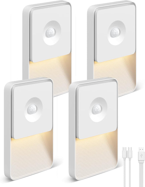GOODEA Rechargeable Motion Sensor Night Lights for Stairs, Magnetic Stair Lights Indoor,