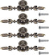Vintage Style Zinc Alloy Door Knob Pull Handle with Screw, 4-Pack for Drawer Cabinet (Bronze)