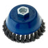 Mercer Industries 189030 - 4" x 5/8"-11 Knot Cup Brush, .020 Carbon Steel Wire for Cleaning