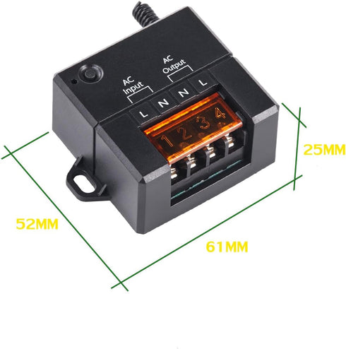 Switch,AC110V/120V/220V/240V 10A 324FT MeskliuMini Remote Wireless RF Relay Switch,Wireless Remote Control Switch