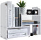 YGYQZ Adjustable PVC Desktop Organizer Storage Rack - White Desk Shelf for